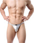 Men's Sexy Silver G-String Underwear, Dynamic Look, Microfiber, Romantic & Everyday Use